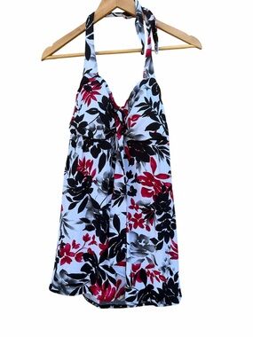 Catalina one-piece swimsuit halter neck Black, White & Red size 1X (18W)